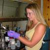 Shannon Taylor at work in the lab