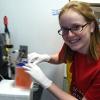 Paige Ankney at Work in the Lab